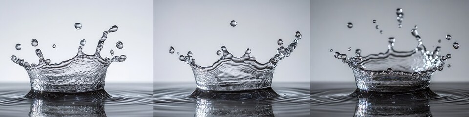 Water splashes in three stages