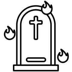 tombstone outline