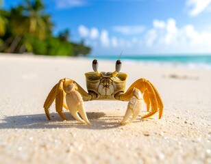 Crab on a sandy beach