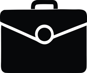 Iconic black briefcase symbol representing business travel professionalism and work essentials for corporate and office settings