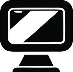 Retro television icon symbol represents vintage technology and broadcast entertainment symbolism