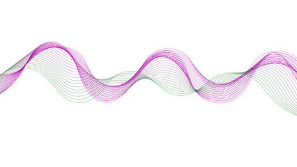 Clean and creative pink-green mesh wave. Light and airy abstract design with intertwined lines.