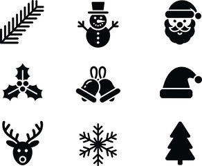 Christmas Silhouette Vector Design, Merry Christmas Silhouette Vector, Santa Claus Silhouette Vector Art, Christmas Tree Silhouette Vector, Reindeer Christmas Silhouette Vector