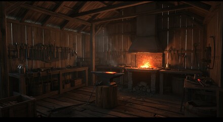 Craftsman workshop interior