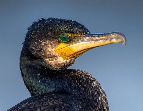 Close-up of a cormorant's head and neck (1)