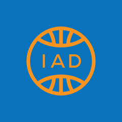 IAD Basketball Company logo. IAD Modern Sports logo design for entrepreneur and business. IAD Team Branding best icon.
