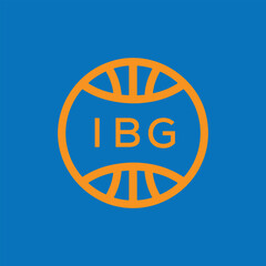 IBG Basketball Company logo. IBG Modern Sports logo design for entrepreneur and business. IBG Team Branding best icon.
