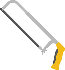 Hack saw illustration in flat style