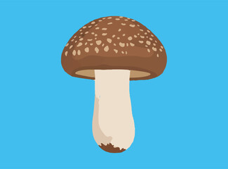 Cute Red Mushroom Polka Dots Fungi Fungus Food Vector Illustration Sticker