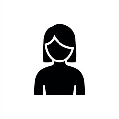 A minimal black silhouette of a person, symbolizing a user or profile in apps and websites.