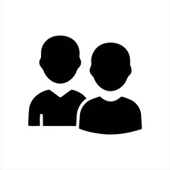 A minimal black silhouette of a person, symbolizing a user or profile in apps and websites.