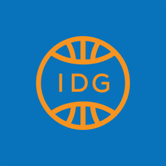 IDG Basketball Company logo. IDG Modern Sports logo design for entrepreneur and business. IDG Team Branding best icon.
