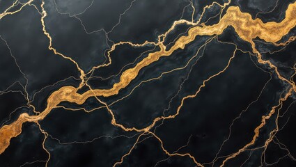 Elegant black marble with luxurious gold veins and textures