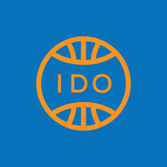 IDO Basketball Company logo. IDO Modern Sports logo design for entrepreneur and business. IDO Team Branding best icon.
