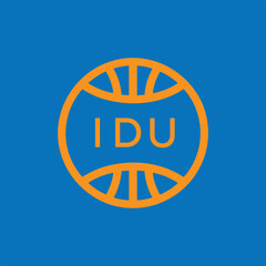 IDU Basketball Company logo. IDU Modern Sports logo design for entrepreneur and business. IDU Team Branding best icon.
