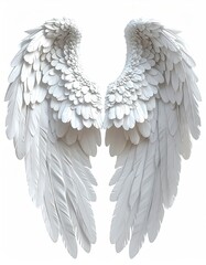 Obraz premium Detailed, symmetrical angel wings