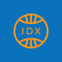 IDX Basketball Company logo. IDX Modern Sports logo design for entrepreneur and business. IDX Team Branding best icon.
