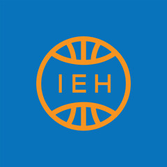 IEH Basketball Company logo. IEH Modern Sports logo design for entrepreneur and business. IEH Team Branding best icon.
