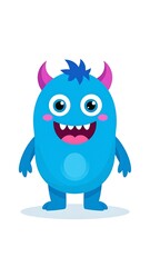 Fototapeta premium Cute blue monster cartoon