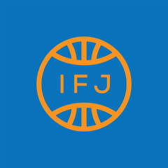 IFJ Basketball Company logo. IFJ Modern Sports logo design for entrepreneur and business. IFJ Team Branding best icon.
