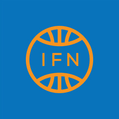 IFN Basketball Company logo. IFN Modern Sports logo design for entrepreneur and business. IFN Team Branding best icon.

