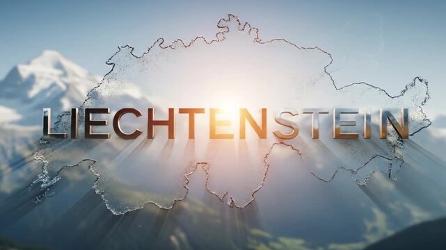 Liechtenstein country map mountains