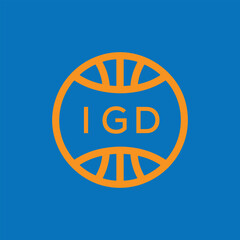 IGD Basketball Company logo. IGD Modern Sports logo design for entrepreneur and business. IGD Team Branding best icon.
