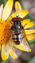 Close-up of fly on flower