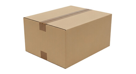 Sealed cardboard box ready for shipping and delivery, a symbol of e-commerce and logistics solutions for small business and global trade