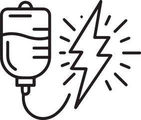 Boost your energy with revitalizing IV therapy treatment, feel refreshed and recharged, ideal for health and wellness campaigns, original vector art!