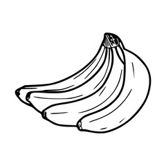 banana bunch outline drawing