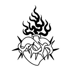 religious holy heart illustration