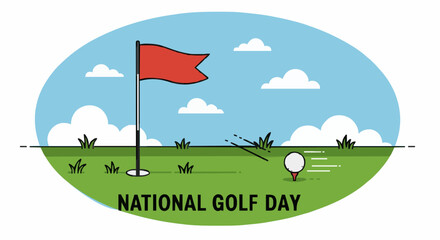 Vector illustration National golf day