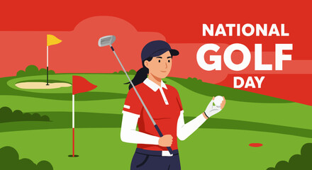 Vector illustration National golf day