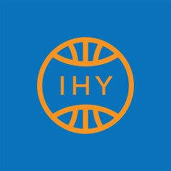 IHY Basketball Company logo. IHY Modern Sports logo design for entrepreneur and business. IHY Team Branding best icon.

