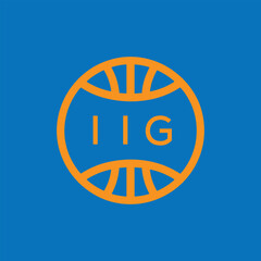 IIG Basketball Company logo. IIG Modern Sports logo design for entrepreneur and business. IIG Team Branding best icon.
