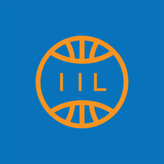 IIL Basketball Company logo. IIL Modern Sports logo design for entrepreneur and business. IIL Team Branding best icon.

