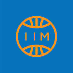 IIM Basketball Company logo. IIM Modern Sports logo design for entrepreneur and business. IIM Team Branding best icon.
