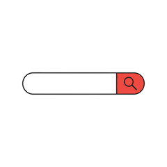 Digital search bar interface icon website design user experience internet search vector