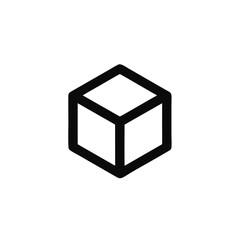 3d cube on white background