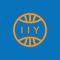 IIY Basketball Company logo. IIY Modern Sports logo design for entrepreneur and business. IIY Team Branding best icon.
