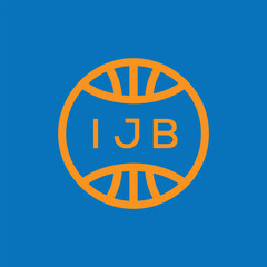 IJB Basketball Company logo. IJB Modern Sports logo design for entrepreneur and business. IJB Team Branding best icon.
