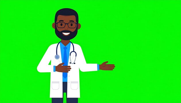 Friendly Doctor Welcoming Patients.