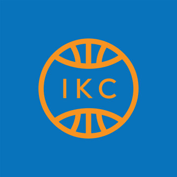 IKC Basketball Company logo. IKC Modern Sports logo design for entrepreneur and business. IKC Team Branding best icon.
