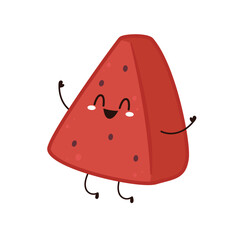 Water Melon character design. Melon vector on white background.