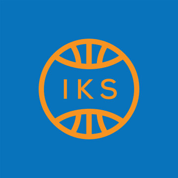 IKS Basketball Company logo. IKS Modern Sports logo design for entrepreneur and business. IKS Team Branding best icon.

