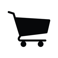 Simple shopping cart icon for e commerce and online stores purchase symbol vector