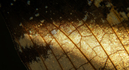 Close up detailed leaf structure