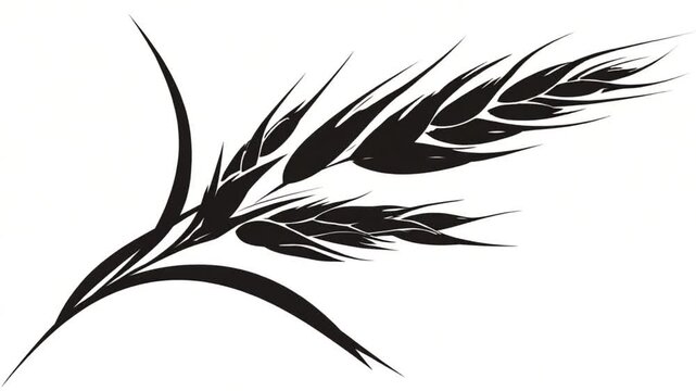 Wheat ears silhouette design
