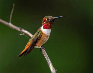 Close-up of a hummingbird on a branch